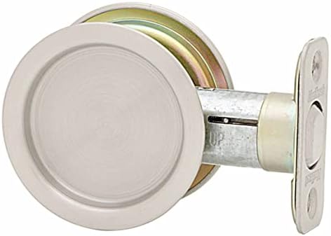 Kwikset 334 Round Hall/Closet Pocket Door Lock in Antique Nickel