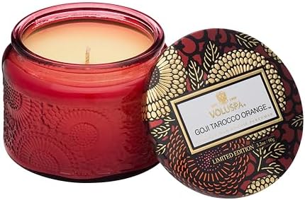 Voluspa Baltic Amber, Petite Candle Jar, 3.2 Ounce, 25 Hour Burn Time, Coconut Wax for Clean Burning, Handcrafted in the USA
