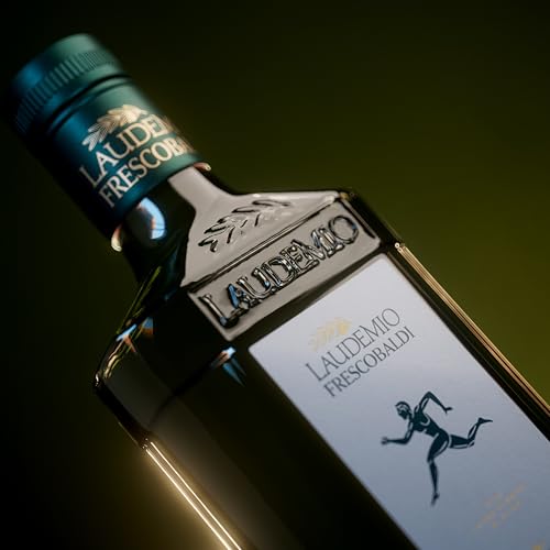 FRESCOBALDI Laudemio Extra Virgin Olive Oil, 16.9 FL Oz, 500ml, Premium, Award Winning Product of Tuscany, Italy, Fruity & Peppery Flavor, Smooth & Robust Low Acidity, Rich in Polyphenols | High Polyphenol Olive Oil | Cold Pressed hours after harvest | A…