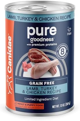 CANIDAE Pure Goodness Wet Dog Food, Salmon & Sweet Potato, 13 oz, 12 Pack