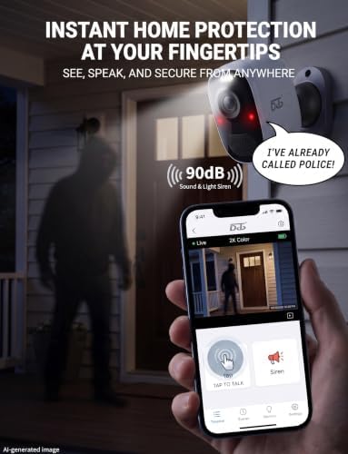 DCT Magnetic Security Camera Outdoor: See Who at Door in 2K - 10s No-Drill