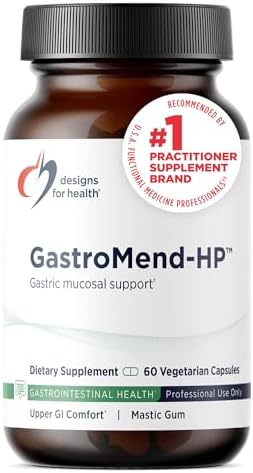 Designs for Health GastroMend HP - Gut Health Supplements - Gut Mucosa Support with Mastic Gum + DGL Licorice + 'Vitamin U' - May Help Occasional
