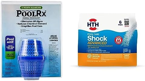 PoolRx Pool Unit #101001 6 Month Algaecide Blue Treats 7.5k-20k gallons, Single