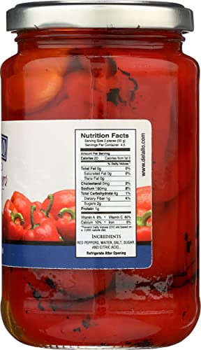 DELALLO Roasted Red Peppers, 12 OZ