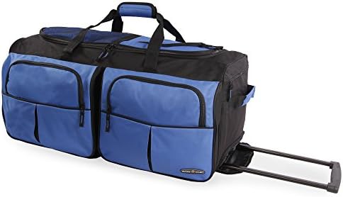 Pacific Coast Unisex 30" Large Rolling Duffel Bag, Red, One Size