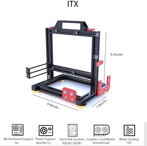 DIY Aluminium Pc Open Case Computer Chassis Test Bench Support Water Cooling Support Server Chassis Support Itx Matx ATX Eatx (2.M-ATX)