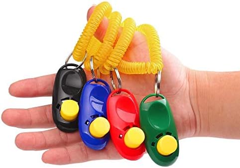 Coolrunner 7pcs 7 Color Universal Animal Pet Dog Training Clicker | with Wrist Bands Strap