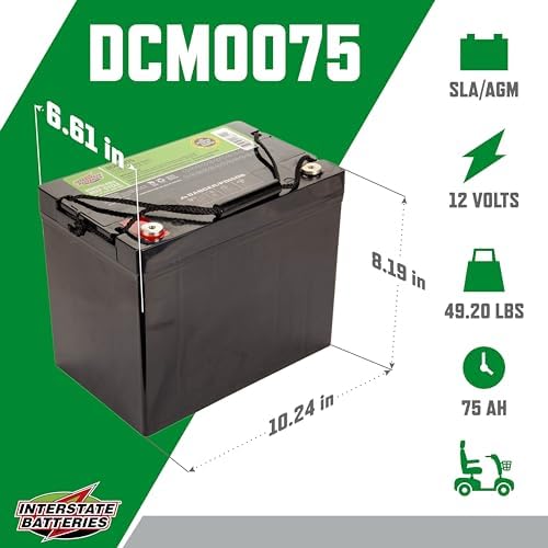 Interstate Batteries 12V 35Ah SLA AGM Deep Cycle Battery Insert Terminal