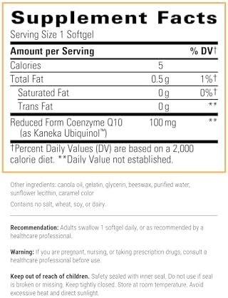 Integrative Therapeutics UBQH (100 mg) - Cellular Energy Support Supplement* - Dairy-Free - 60 Softgels (60 Servings)