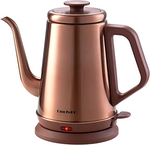 DmofwHi 1000W Gooseneck Electric Kettle (1.0L), 100% Stainless Steel BPA Free Tea Kettle with Auto Shut - Off Protection