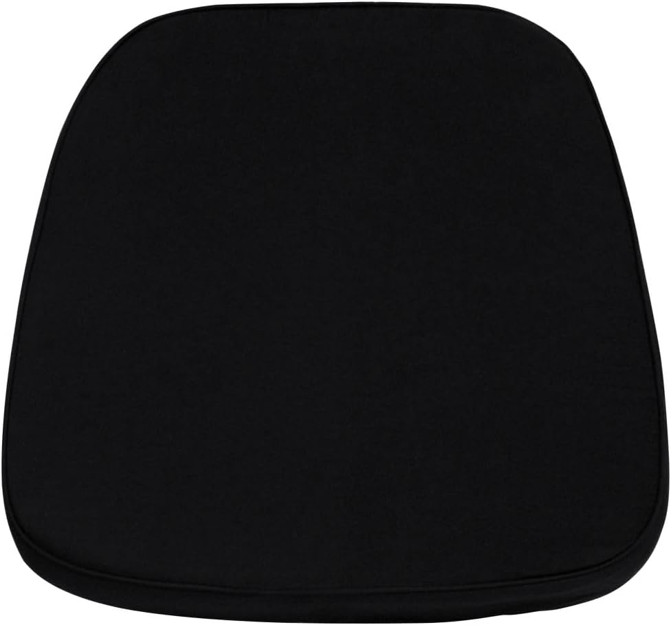 Flash Furniture Soft Black Fabric Chiavari Chair Cushion | Soft Fabric, Hook and Loop Fastener, Replacement Cushion