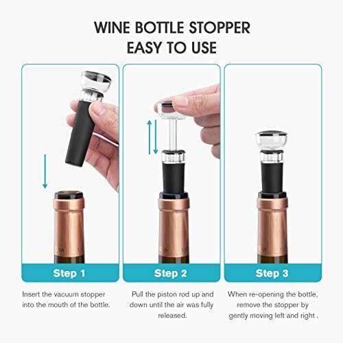mafiti Set of 4 Wine Stoppers, The Perfect Accessory for Keeping Wine Fresh