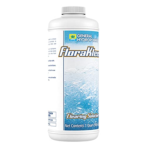 General Hydroponics FloraKleen QT - Mineral Salt Clearing Solution, 1/4 Gallon