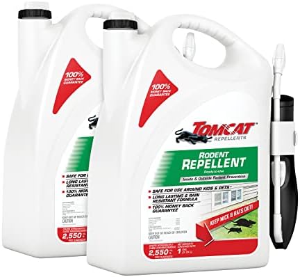 Tomcat Repellents Rodent Repellent Ready-to-Use with Comfort Wand, 1 gal. | For Indoor and Outdoor Mouse and Rat Prevention, Peppermint Oil Spray for Rodents with Cinnamon & Garlic Essential Oils