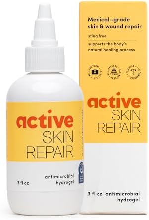 Active Skin Repair First Aid Spray with Medical Grade Hypochlorous, 3 oz | Natural and non-toxic, hypochlorous acid, no-sting formula, minor cuts, wounds, scrapes, rashes, sunburns, travel size