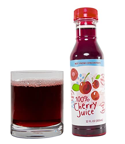 Cherry Bay Orchards Montmorency Tart Cherry Juice - 12oz Ready to Drink Bottle - 100% Domestic, All Natural Ingredients, No Added Sugar, Gluten-Free