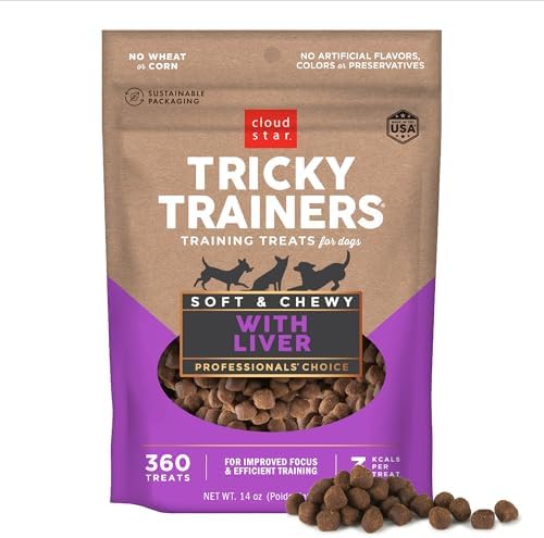 Cloud Star Tricky Trainers Chewy Dog Treats – Whole Grain Soft for Adult & Puppy