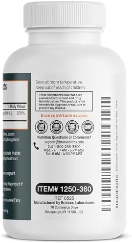 Bronson Vitamin D3 2000 IU (50mcg) Non-GMO, 360 Tablets