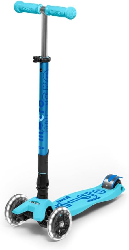 Micro Kickboard | Maxi Foldable LED Kids Scooter for Ages 5-12 | Children