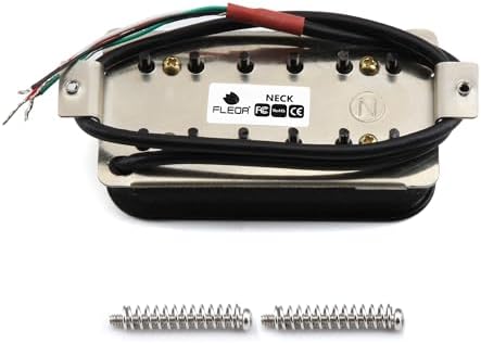 FLEOR Bridge Pickup Ceramic Double Coil Humbucker Pickups for Electric Guitar Pickup-Black
