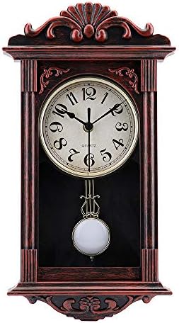 jomparis Pendulum Wall Clock Gifts for Dad, Dad Gifts for Christmas Retro Quartz Decorative Battery Operated Wall Clock for Living Room, Office
