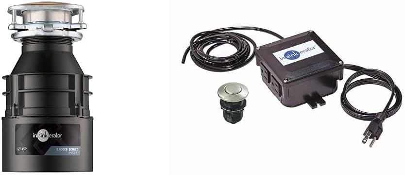 InSinkErator Garbage Disposal, Badger 1, Standard Series, 1/3 HP Continuous Feed
