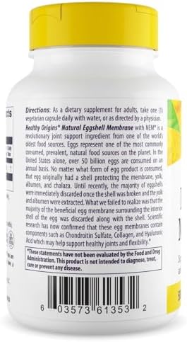 Healthy Origins NEM Eggshell Membrane 500 mg, 30 Veggie Caps