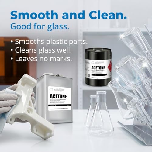 Nanoskin Acetone 1 Gallon – Industrial & Aerospace Grade Solvent Cleaner, Fast-Evaporating Degreaser for Metal, Glass & Composite Surface Prep
