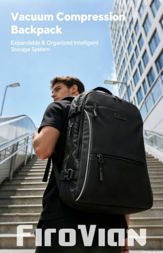 70L Travel Backpack with Vacuum Compression System | 70L Vacuum Backpack, 2 Detachable TPU Bags, TSA Lock, Fits 16" Laptop