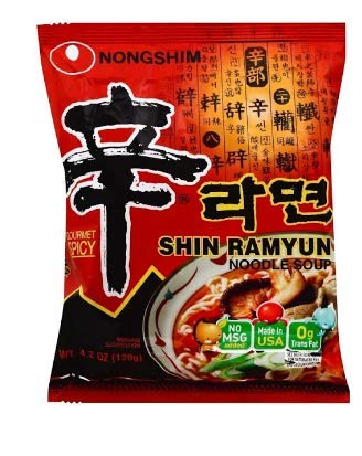 Nongshim Shin Noodle Ramyun, Gourmet Spicy Picante, 4.2-Ounce Packages (Pack of 16)