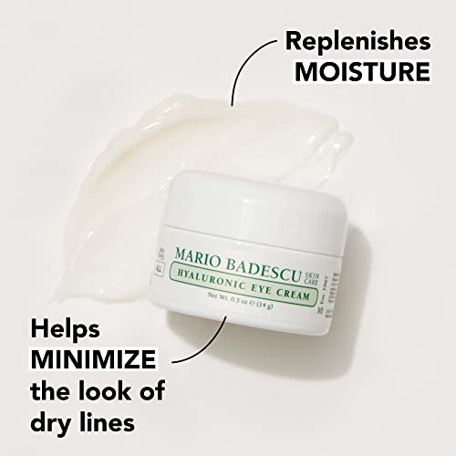 Mario Badescu Eye Cream for Dark Circles and Puffiness – Hyaluronic, Caffeine or Glycolic – Hydrating, Firming and Anti Aging Overnight Under Eye Care Treatment for Fine Lines and Wrinkles
