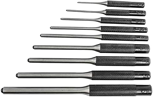 9 Piece Roll Pin Punch Set | 9 Piece Roll Pin Punch Set for durability and longevity; forged steel construction
