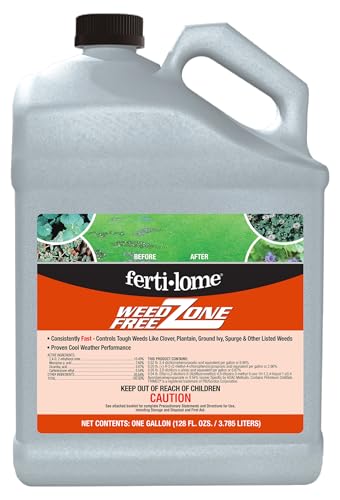 Fertilome (10524) Weed Free Zone Broadleaf Weed Killer Concentrate, 16 oz | Triclopyr + Clopyralid formula - Kills 80+ tough broadleaf weeds in cool & warm turfgrass - Home lawn owners