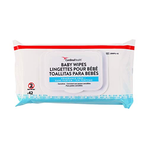 Cardinal Health 2BWPU-42 Premium Baby Wipes - Sensitive, Hypoallergenic, Free of Dyes, Fragrances, Lanolin, Parabens, Phthalates, Sulfates, 1