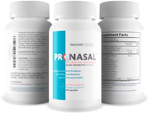 Pro Nasal - Our Best Sinus Support Supplement - Ear Nose Throat Probiotics - Sinus Probiotic for Natural Sinus Support - Oral Probiotics for Mouth