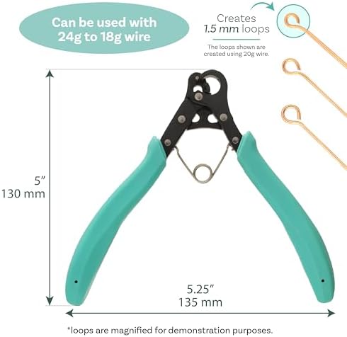 The Beadsmith Vintaj One Step Looper | Create and Trim Consistent 1.5 mm Loops for Jewelry Making, Use With 24-18g Craft Wire
