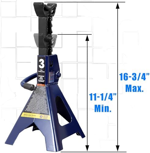 TCE TCE40753 Torin Steel Under Hoist Jack Stand: 3/4 Ton (1,500 lb) Capacity, Blue