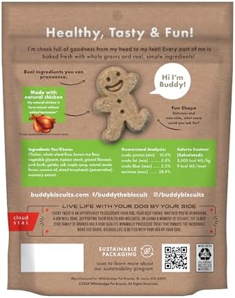 Buddy Biscuits Softies 6 oz. Bag, Soft & Chewy, Natural Roasted Chicken Flavor Dog Treats, Oven Baked in The USA