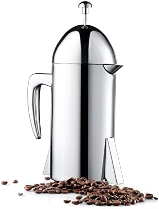 Francois et Mimi Vintage-Style Stainless Steel French Coffee Press, 34-Ounce