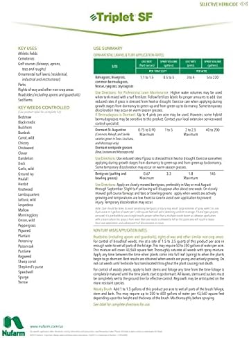 Nufarm Triplet SF Selective Herbicide, Post-Emergent Broadleaf Herbicide, 32 oz