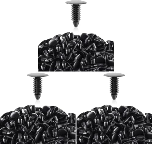 AUTOKAY 100Pcs 8mm Bumper Clips Auto Car Hole Plastic Rivets Fastener