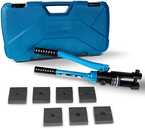 TEMCo Hydraulic Hand Crimping Tool for 1/16" to 1/4" Stainless Steel Cable Railing Fittings (Custom Cable Railing Crimper) – 11 US TONS Crimping