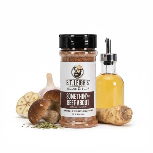 Umami Beef & Steak Rub | Vegan, Gluten Free Barbecue Rub & Seasoning | Made in Kentucky | All Natural, No Fillers, Small Batch
