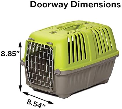 Spree by MidWest 19-Inch Travel Carrier, Blue, Fits Pets up to 10 lbs | Hard-Sided Pet Carrier, Steel Door, Ventilated Design, Locking Tabs, Easy Assembly