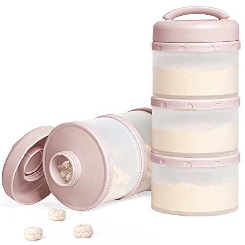 Termichy Stackable Formula Dispenser Portable Milk Powder Container, 2 Pack