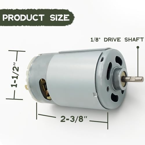 Highwild 6V Deer Feeder Motor Spinner Drive Kit, Universal Replacement Heavy-Duty 1/8" Shaft Motor for Game feeders, Hunting Feeders, Corn feeders
