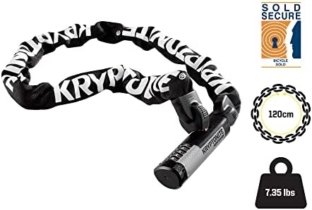 Kryptonite Kryptolok 912 9.5mm Combo Chain Bicycle Lock , Black | chain-bike-locks