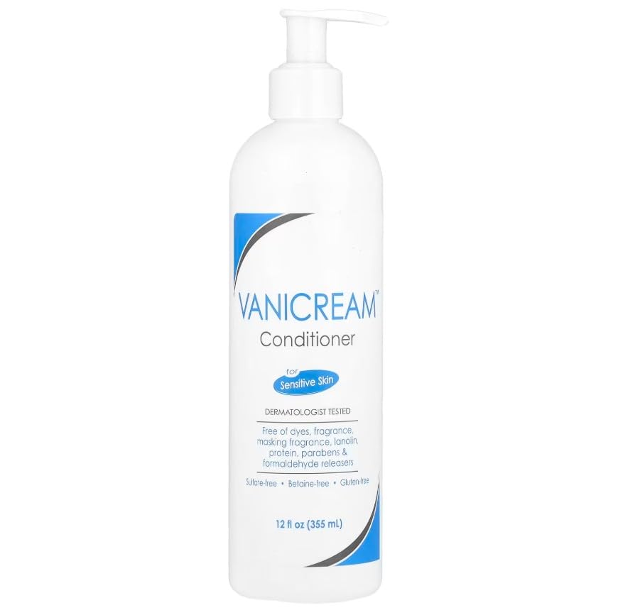Vanicream Conditioner for Sensitive Skin, Free of Dyes, Fragrance, Lanolin, Parabens and Formaldehyde Releasers, Dermatologist Tested, 12 fl oz (Pack of 3)