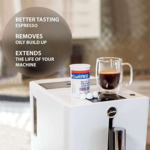 CleanEspresso - 25 Cleaning Tablets Designed For Jura Coffee Machines - 3.5g Dual Cycle Espresso Machine Cleaning Tablets for Jura Espresso Machines