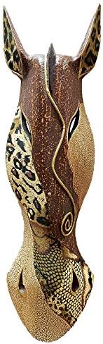 Giraffe Zebra Face Mask Wall Hanging Décor Hand Painted Patterns African Safari Style Decorative Accent Contemporary Variation An Awesome Gifting